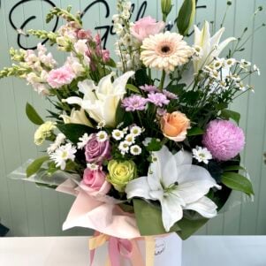 Pastel Seasonal Box Arrangement